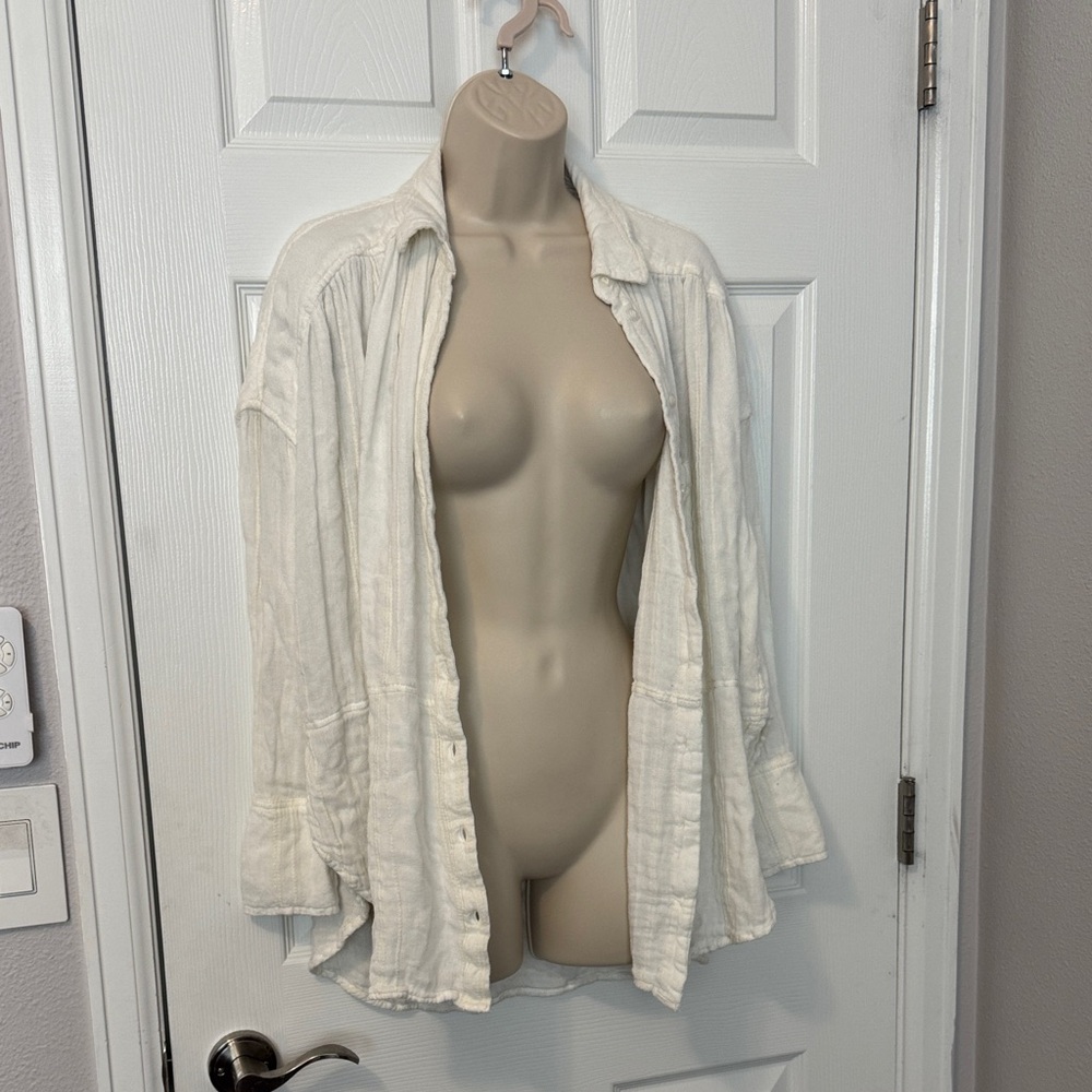 Free people cotton blend button up.